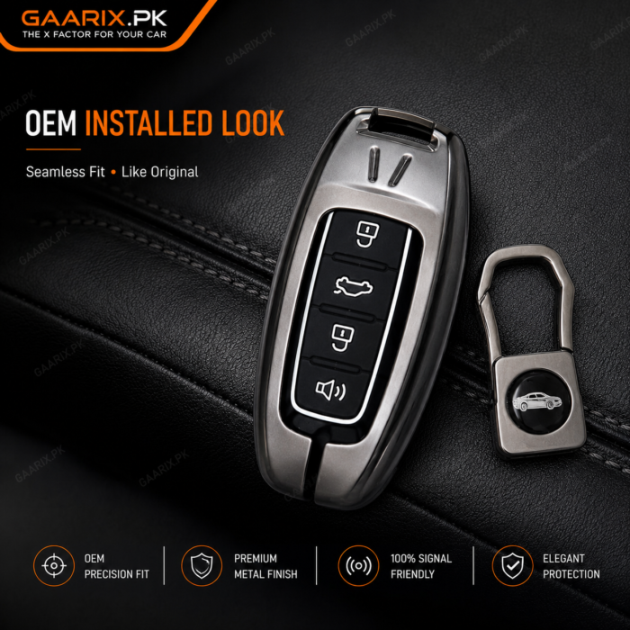 GWM Haval Old Model Premium Metal Key Cover in Metallic Grey with OEM Fit and Zinc Alloy Construction