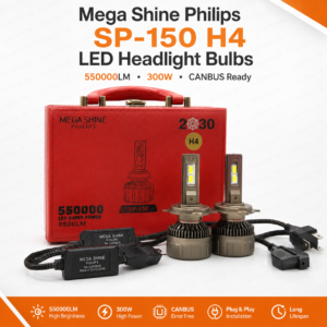 Mega Shine Philips SP-150 H4 LED Headlight Bulbs 550000LM 300W CANBUS Plug & Play Pair