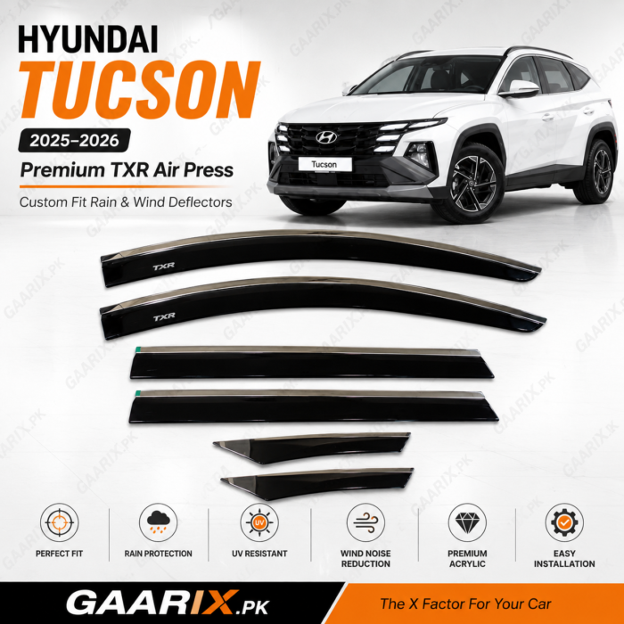 Hyundai Tucson 2025–2026 TXR Air Press Door Visors Hyundai Tucson 2025–2026 TXR Air Press Premium Door Visors
