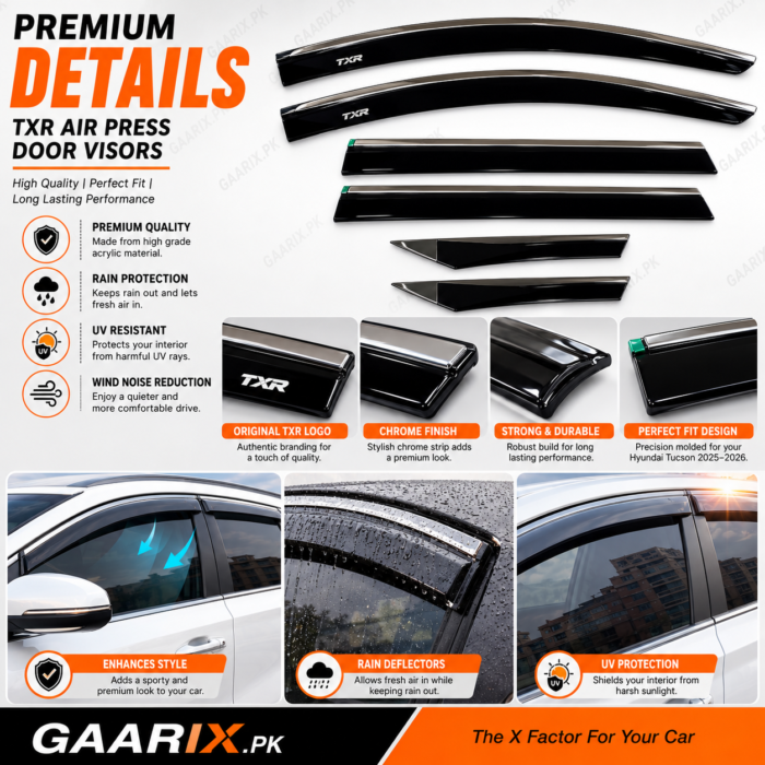 Hyundai-Tucson-2025–2026-TXR-Air-Press-Premium-Door-Visors-Features Hyundai Tucson 2025–2026 TXR Air Press Premium Door Visors
