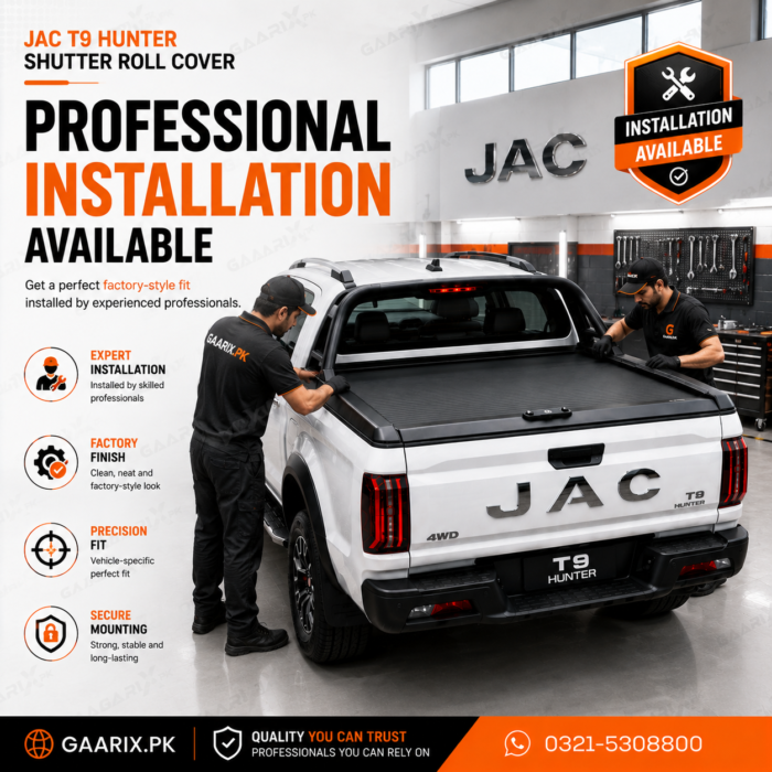 JAC-T9-Hunter-Shutter-Roll-Cover-Weather-Installation Order JAC T9 Hunter Shutter Roll Cover Online with Nationwide Delivery and Professional Installation | GAARIX.PK