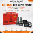 Mega Shine Philips SP150 H7 LED Headlight Bulbs with CANBUS Drivers