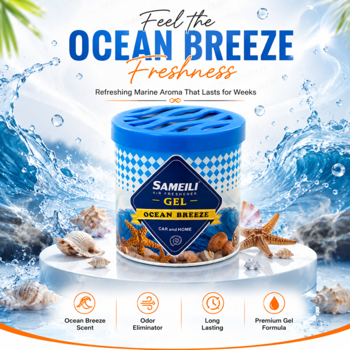 Sameili Air Freshener Gel Ocean Breeze Long Lasting Car Home Office Air Freshener