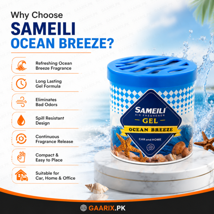 Sameili Air Freshener Gel Ocean Breeze Long Lasting Car Home Office Air Freshener