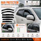 Toyota Fortuner 2012–2015 TXR Air Press Door Visors with Chrome