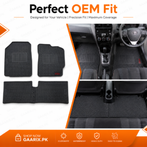 Toyota Vitz Latex Rubber PVC Floor Mats Custom Fit Waterproof Heavy Duty Black Car Floor Mats