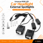 Universal RGB LED External Spotlight Projector Lights