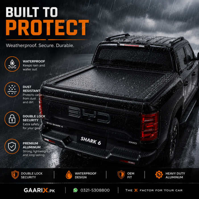 BYD Shark 6 Double Lock Roller Shutter Cover 2025–Present Premium Aluminum Waterproof Pickup Bed Cover