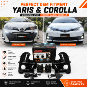 Carway 2-Inch Tri-Color High Low LED Projector Fog Lamp Kit Toyota Yaris 2026