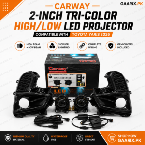 Carway 2-Inch Tri-Color High Low LED Projector Fog Lamp Kit Toyota Yaris 2026
