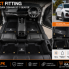 Premium 11D custom-fit waterproof leather floor mats for Changan Oshan X7 2022–Present 7-Seater with full OEM floor coverage.