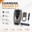 Changan Oshan X7 premium zinc alloy metal key cover with soft silicone inner layer.