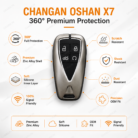 360-degree premium metal key cover for Changan Oshan X7 smart key.