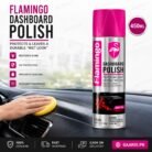 Flamingo Dashboard Polish 450ML spray for restoring dashboard shine with UV protection and dust resistance in Pakistan.