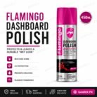 Flamingo Dashboard Polish 450ML spray for restoring dashboard shine with UV protection and dust resistance in Pakistan.