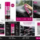 Flamingo Dashboard Polish 450ML spray for restoring dashboard shine with UV protection and dust resistance in Pakistan.