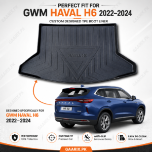 Premium custom fit waterproof TPE trunk mat for GWM Haval H6 2022–2024 boot cargo area.