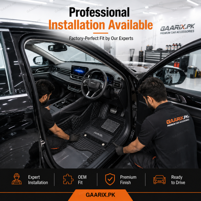 Haval H6 2022–Present Premium 11D Custom Fit Waterproof Luxury Leather Floor Mats with Full Floor Coverage