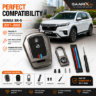 Honda BR-V 2017–2026 premium metal key cover with hook, connecting belt, screws and screwdriver