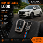 Honda BR-V 2017–2026 premium metal key cover with hook, connecting belt, screws and screwdriver