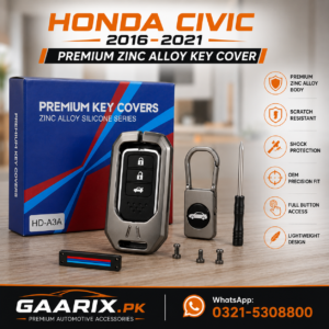 Honda Civic 2016–2021 Premium Metal Key Cover (HD-A3A)