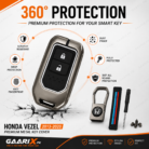 Honda Vezel 2013–2020 premium metal key cover with accessories