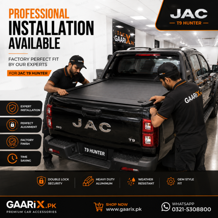 JAC T9 Hunter premium double lock aluminum roller shutter cargo bed cover
