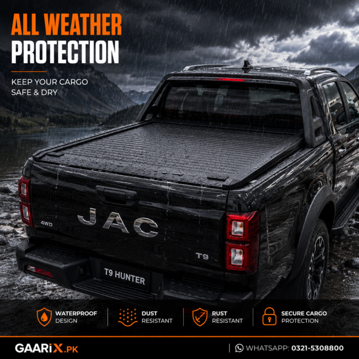 JAC T9 Hunter premium double lock aluminum roller shutter cargo bed cover