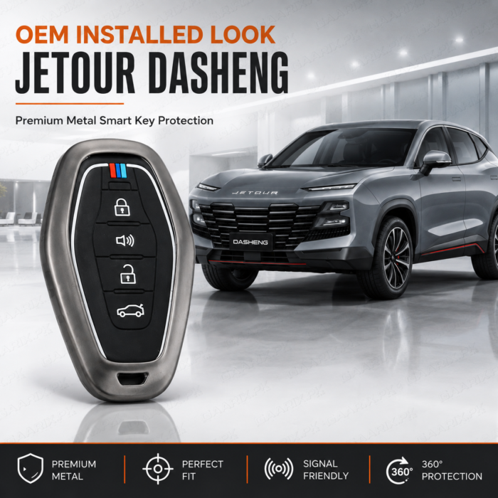 jetour-dasheng-premium-metal-key-cover-installation Jetour Dasheng premium metal key cover with zinc alloy shell and accessories