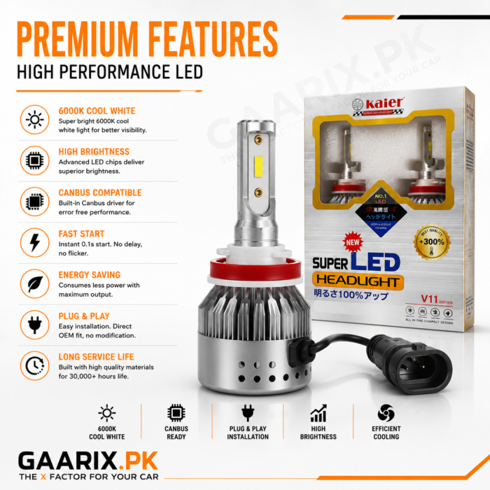 kaier-super-led-h11-headlight-v11-series-6000k-canbus-plug-play-features kaier-super-led-h11-headlight-v11-series-6000k-canbus-plug-play