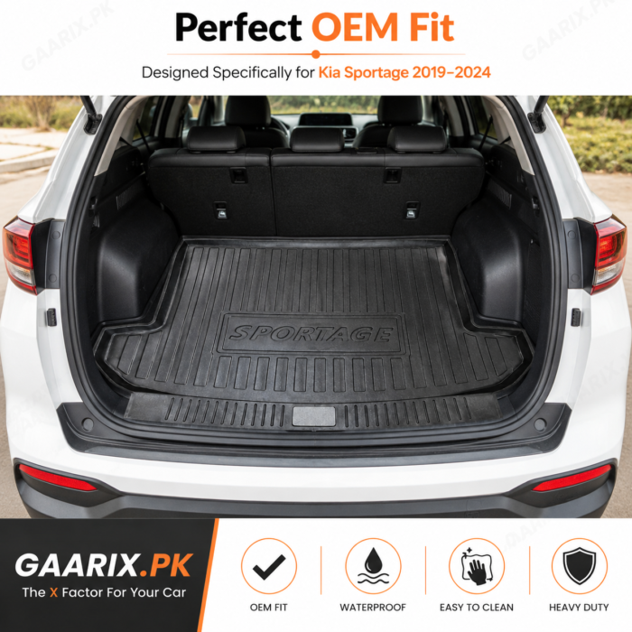 Kia Sportage 2019–2024 TPE Trunk Mat – Custom Fit Waterproof Boot Liner