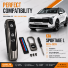 Kia Sportage L 2025–2026 premium metal key cover with zinc alloy shell and accessories
