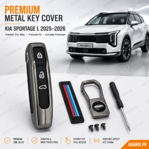 Kia Sportage L 2025–2026 premium metal key cover with zinc alloy shell and accessories