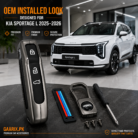 Kia Sportage L 2025–2026 premium metal key cover with zinc alloy shell and accessories
