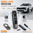 Kia Sportage L 2025–2026 premium metal key cover with zinc alloy shell and accessories