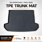 Premium custom-fit TPE trunk mat for Kia Sportage L PHEV 2025 with waterproof raised-edge boot liner protection.
