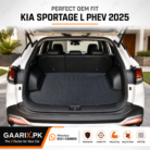 Premium custom-fit TPE trunk mat for Kia Sportage L PHEV 2025 with waterproof raised-edge boot liner protection.