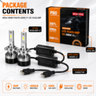 Mega Shine Philips 300W H7 LED Headlamp – 6000K Cool White 40000LM Plug & Play