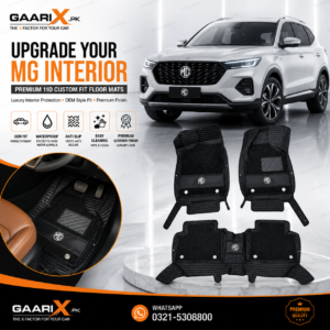 MG HS Premium 11D Custom Fit Waterproof Luxury Leather Floor Mats with OEM Fit and Full Interior Protection