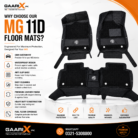 MG HS Premium 11D Custom Fit Waterproof Luxury Leather Floor Mats with OEM Fit and Full Interior Protection