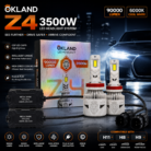 OKLAND Z4 3500W H11 LED Headlight System Hero Image – 90000LM 6000K Cool White