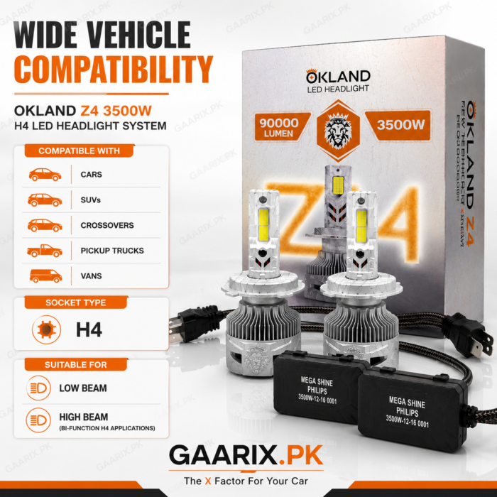 okland-z4-3500w-h4-led-headlight-system-90000lm-6000k-canbus-specifications okland-z4-3500w-h4-led-headlight-system-90000lm-6000k-canbus