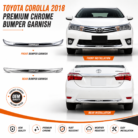 Toyota Corolla 2018 Premium Chrome Front Rear Bumper Garnish