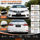 Toyota Corolla 2018 Premium Chrome Front Rear Bumper Garnish