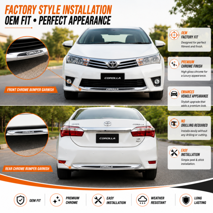 toyota-corolla-2018-premium-chrome-front-rear-bumper-garnish-perfect-fit toyota-corolla-2018-premium-chrome-front-rear-bumper-garnish-perfect-fit