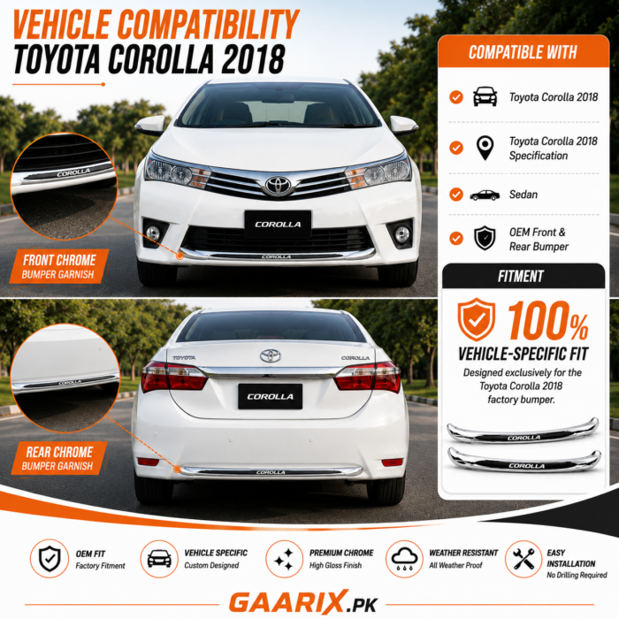 toyota-corolla-2018-premium-chrome-front-rear-bumper-garnish-vehicle-compatibilty Toyota Corolla 2018 Premium Chrome Front Rear Bumper Garnish