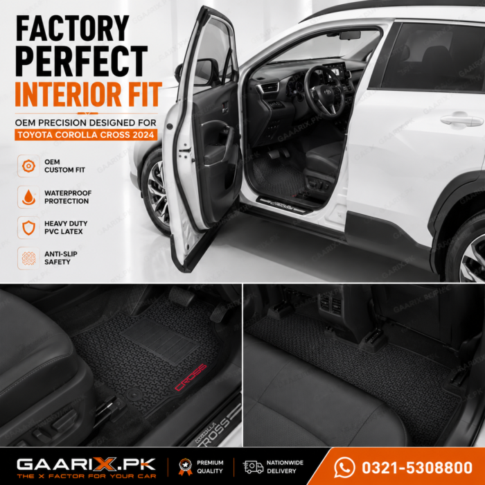 toyota-corolla-cross-2024-latex-rubber-floor-mats-oem-fit Toyota Corolla Cross 2024 Latex Rubber PVC Floor Mats OEM Custom Fit Waterproof Heavy Duty
