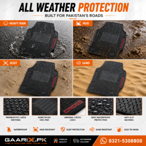 Toyota Corolla Cross 2024 Latex Rubber PVC Floor Mats OEM Custom Fit Waterproof Heavy Duty