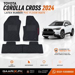 Toyota Corolla Cross 2024 Latex Rubber PVC Floor Mats OEM Custom Fit Waterproof Heavy Duty