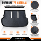 Toyota Fortuner 2014–2022 custom fit waterproof TPE trunk mat with raised edges and anti-slip boot liner for maximum cargo protection.